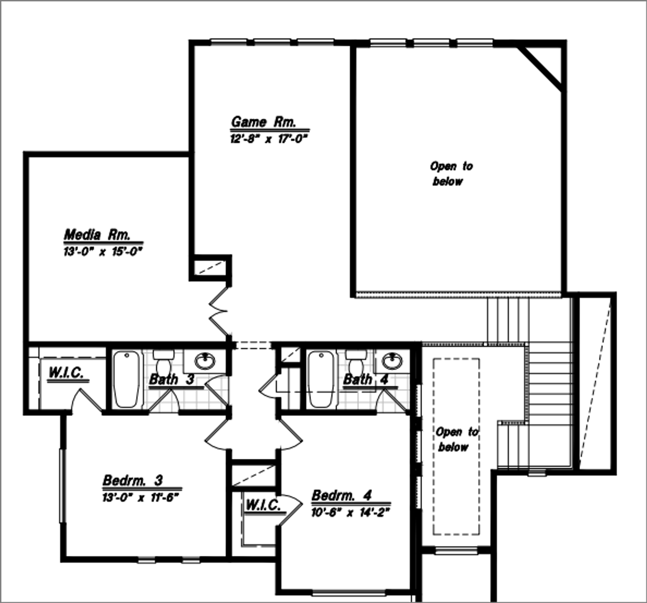 2D floor plan layout for the Burlington by Bellaire Homes in Elkhorn Ridge, Fair Oaks Ranch, TX (Image 2).