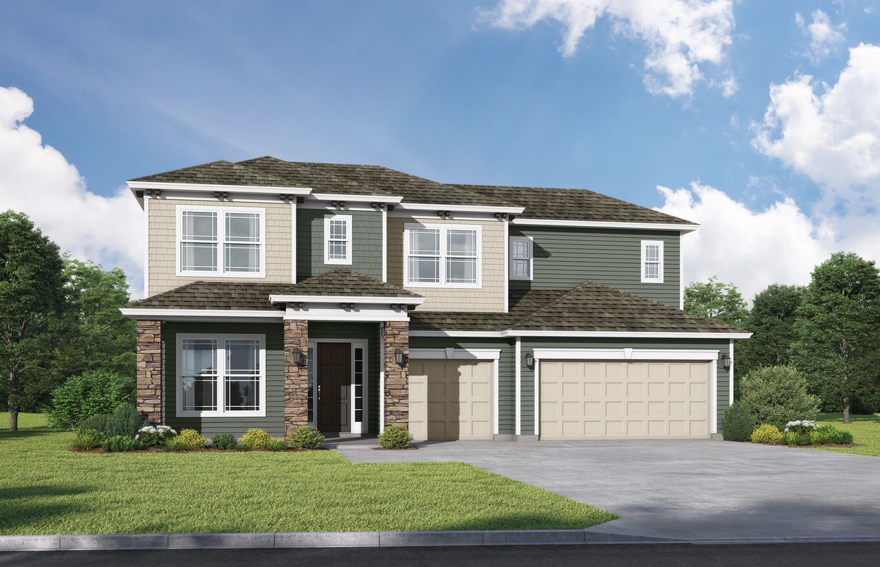 Representative exterior photo of a completed home built from the Miramar by SEDA New Homes in Katie Cove, Jacksonville, FL (Image 2). Representative exterior photo of a completed home built from the Miramar by SEDA New Homes in Katie Cove, Jacksonville, FL (Image 2).