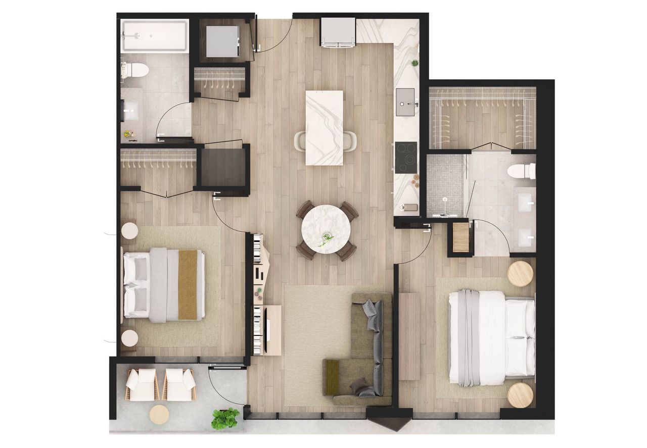 Image 2 representing the B1W by Northland Living in Luminary, Austin, TX. Image 2 representing the B1W by Northland Living in Luminary, Austin, TX.