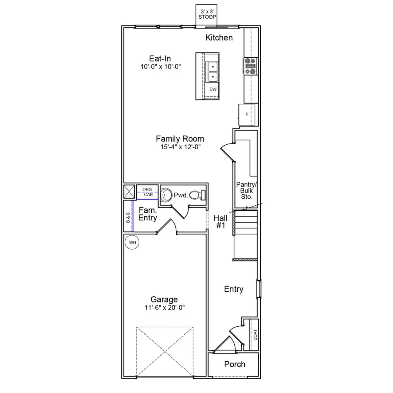 2D floor plan layout of this home in Laurinton Farms, Hopkins, SC (Image 2).