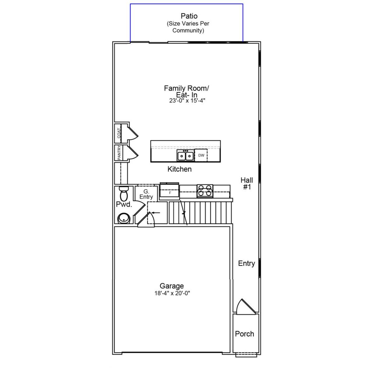 2D floor plan layout of this home in Sweetbrier, Durham, NC (Image 2).