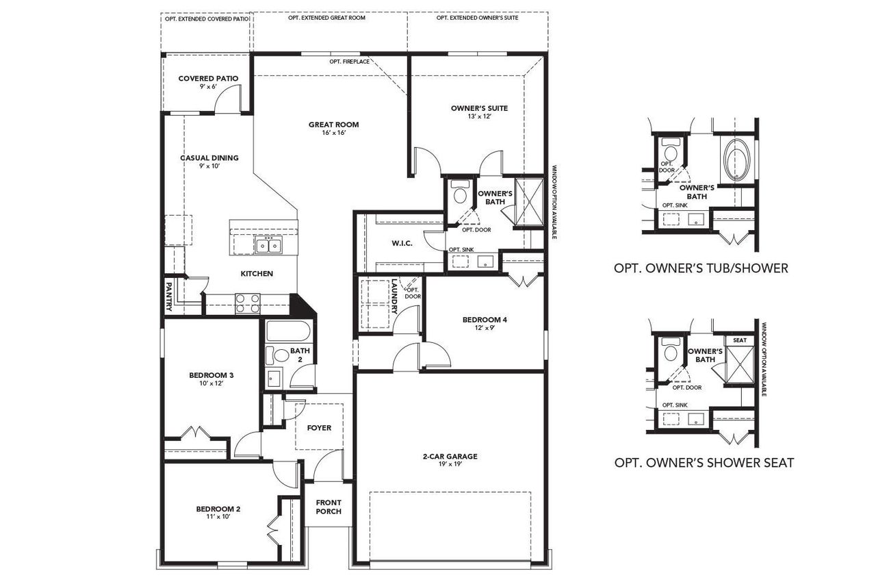 2D floor plan layout of this home in Sky Ridge, San Marcos, TX (Image 2).