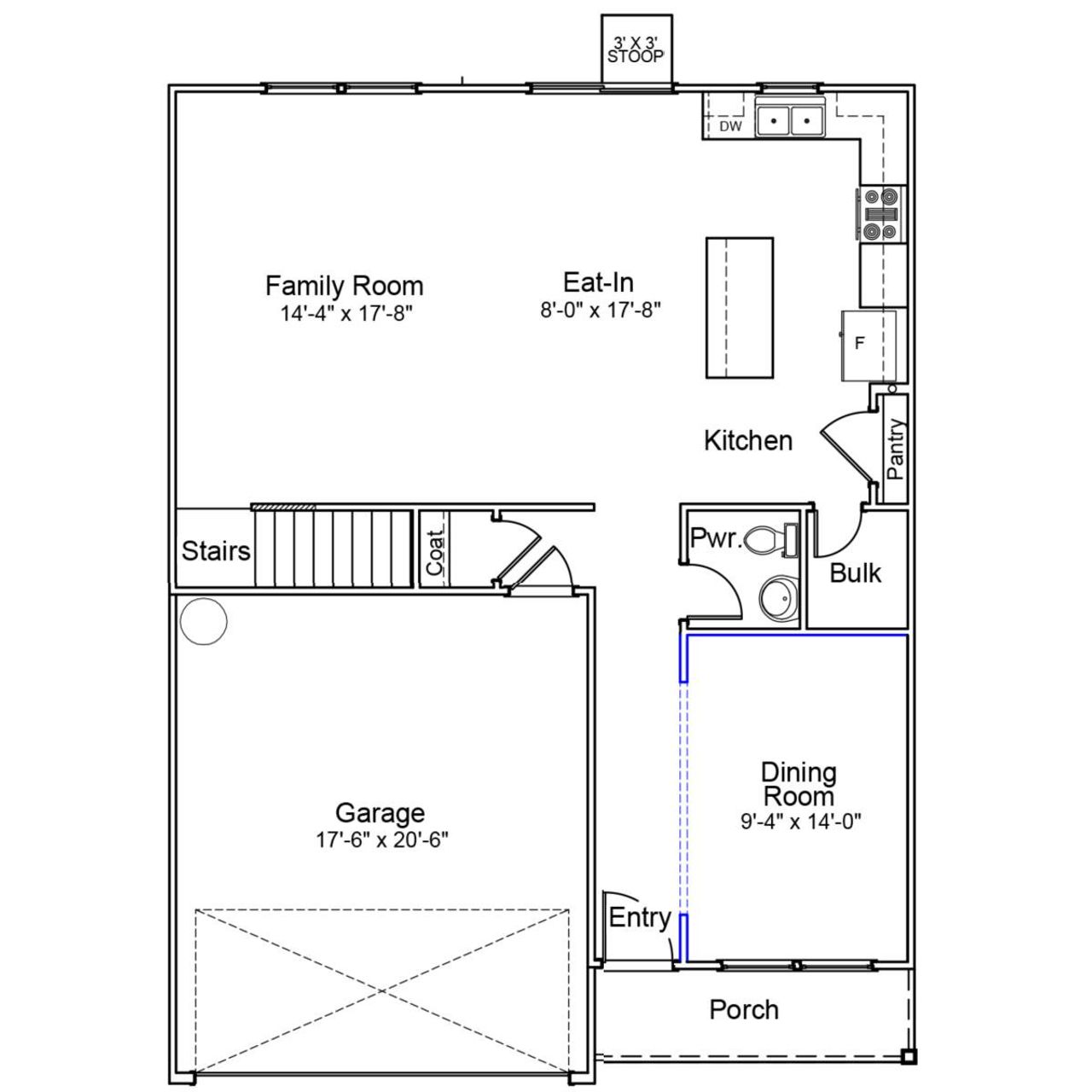 2D floor plan layout of this home in Braxton Place, Moore, SC (Image 2).
