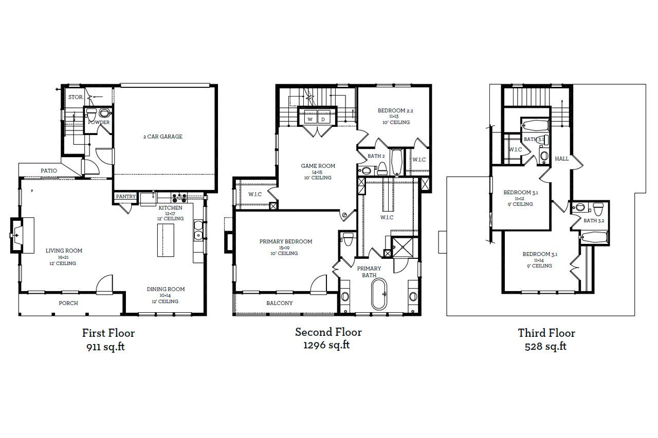 2D floor plan layout of this home in Eastwood Green, Houston, TX (Image 2). 2D floor plan layout of this home in Eastwood Green, Houston, TX (Image 2).