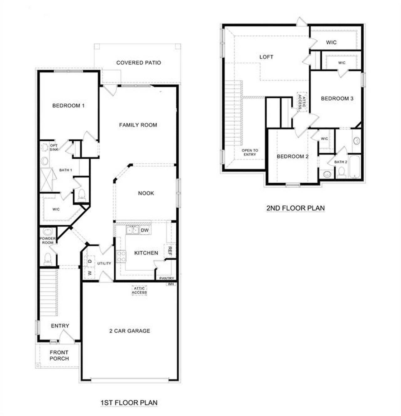 2D floor plan layout of this home in The Woods at Lindsey Place, Anna, TX (Image 2).