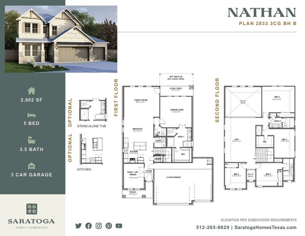 2D floor plan layout of this home in The Grove at Blackhawk, Pflugerville, TX (Image 2).