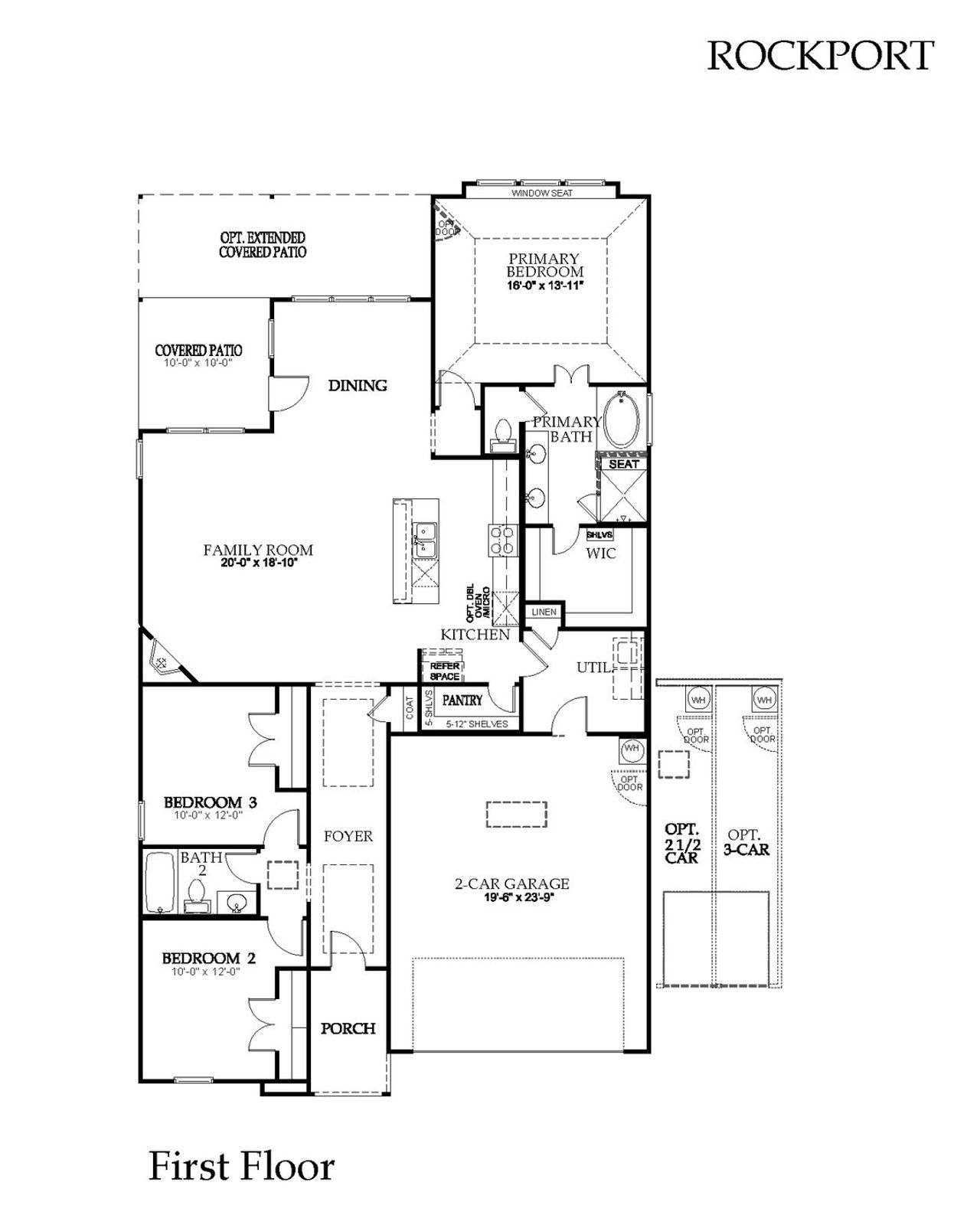 2D floor plan layout of this home in Lake Shore Village, Rowlett, TX (Image 2).
