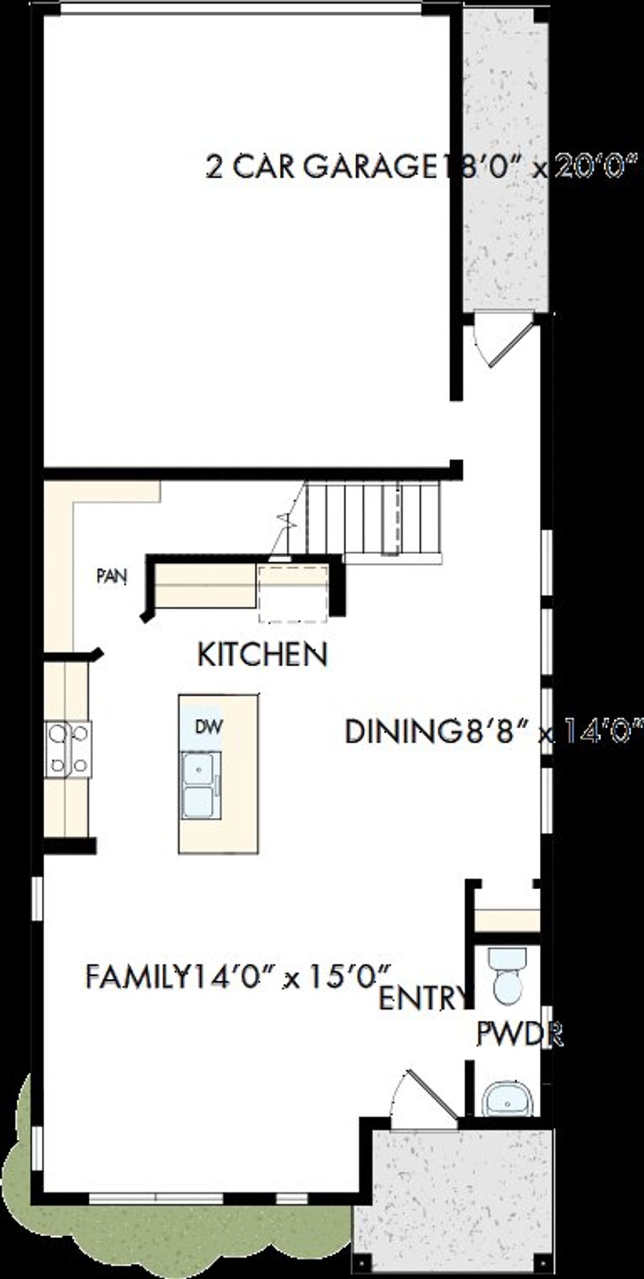 2D floor plan layout of this home in Painted Tree Woodland West – Cottages, McKinney, TX (Image 2). 2D floor plan layout of this home in Painted Tree Woodland West – Cottages, McKinney, TX (Image 2).