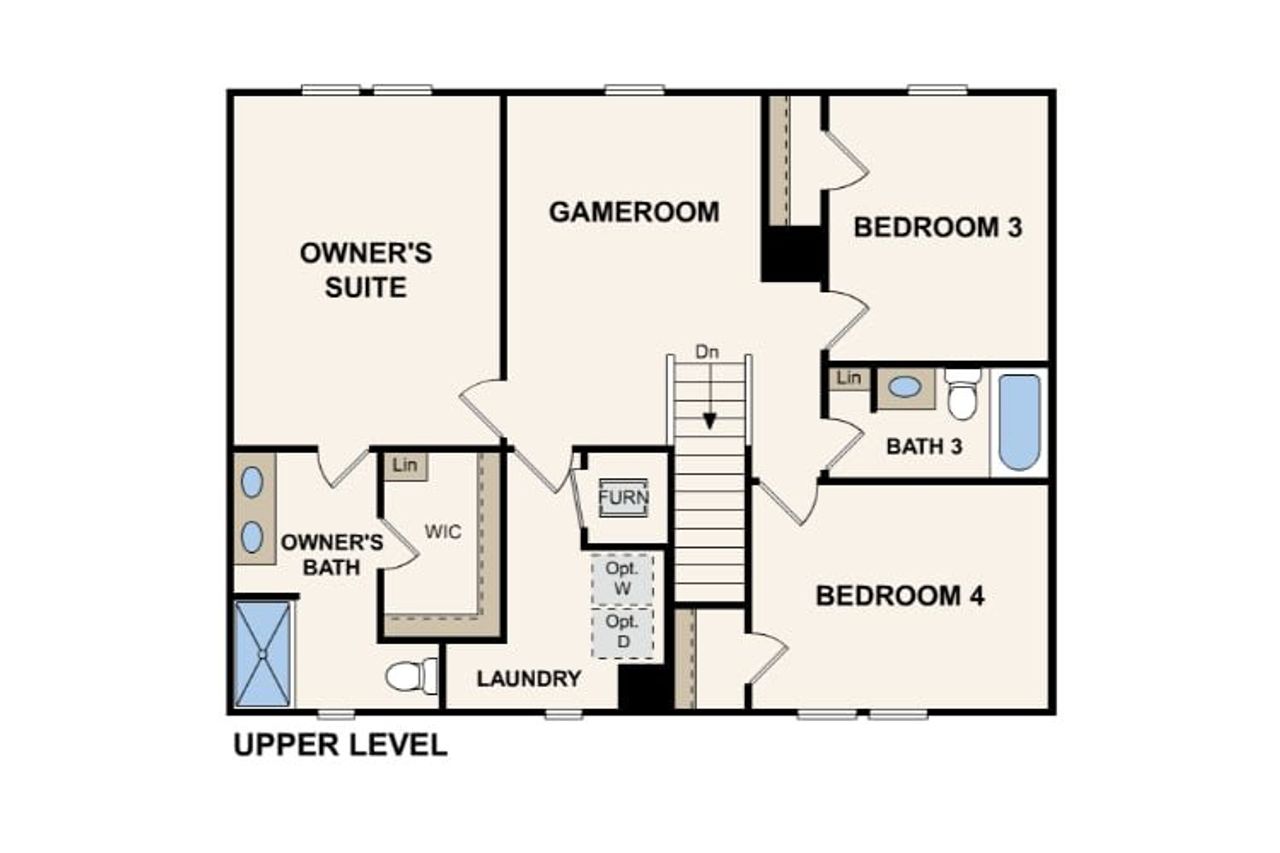 2D floor plan layout for the Dupont by Century Complete in Asher Heights, Denton, NC (Image 2).