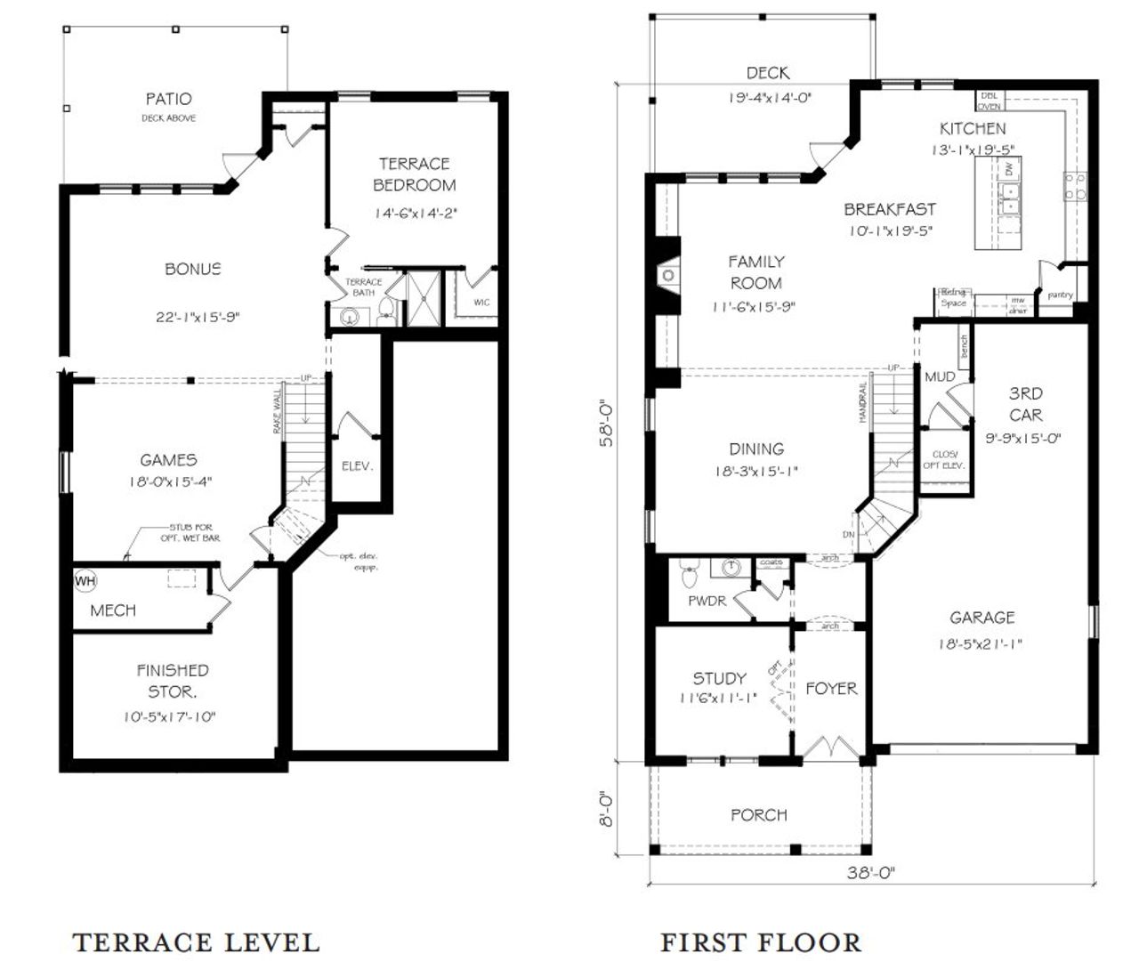 2D floor plan layout for the The Livingston by JW Collection in Laurel View, Suwanee, GA (Image 2).