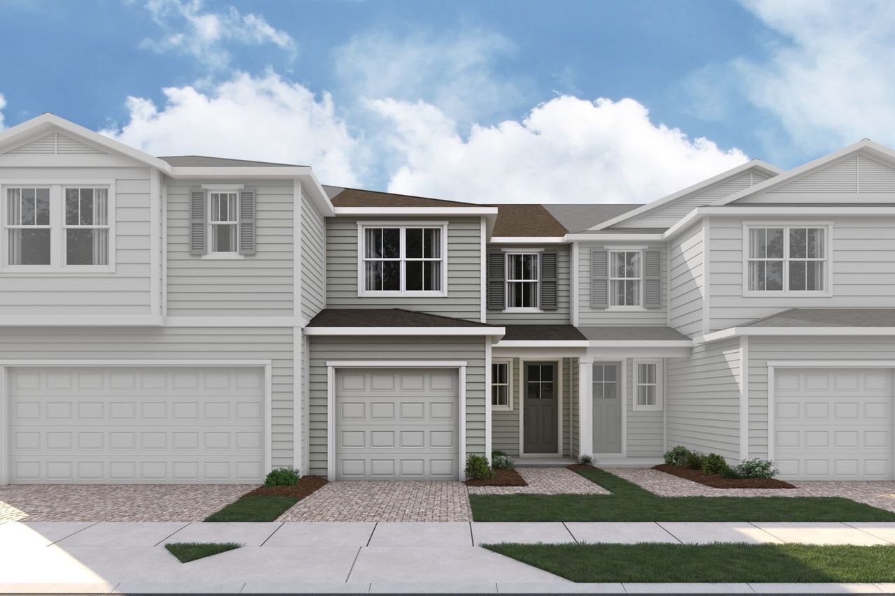 Representative exterior photo of a completed home built from the Warner by Mattamy Homes in RiverTown, St. Johns, FL (Image 2). Representative exterior photo of a completed home built from the Warner by Mattamy Homes in RiverTown, St. Johns, FL (Image 2).