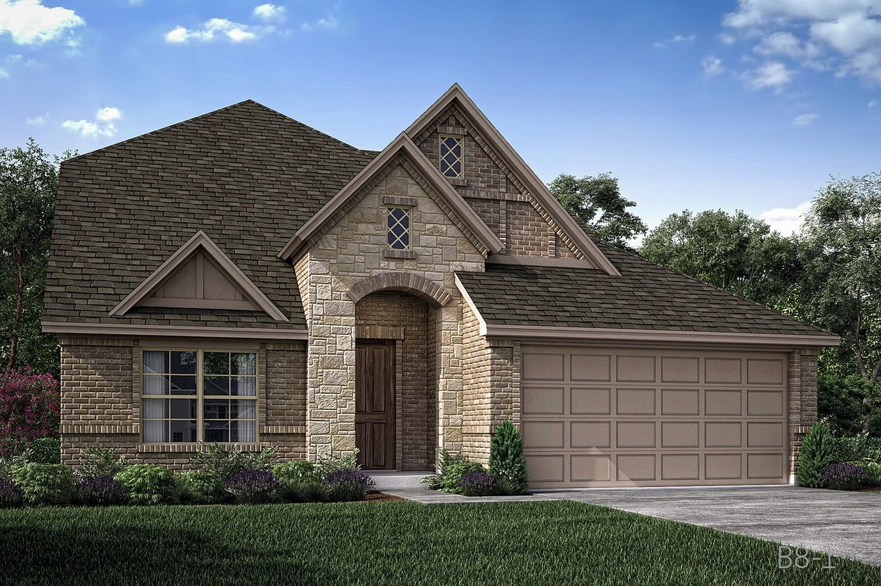 Representative exterior photo of a completed home built from the Trenton by John Houston Homes in Vista Point - Phase 1, Grandview, TX (Image 2).