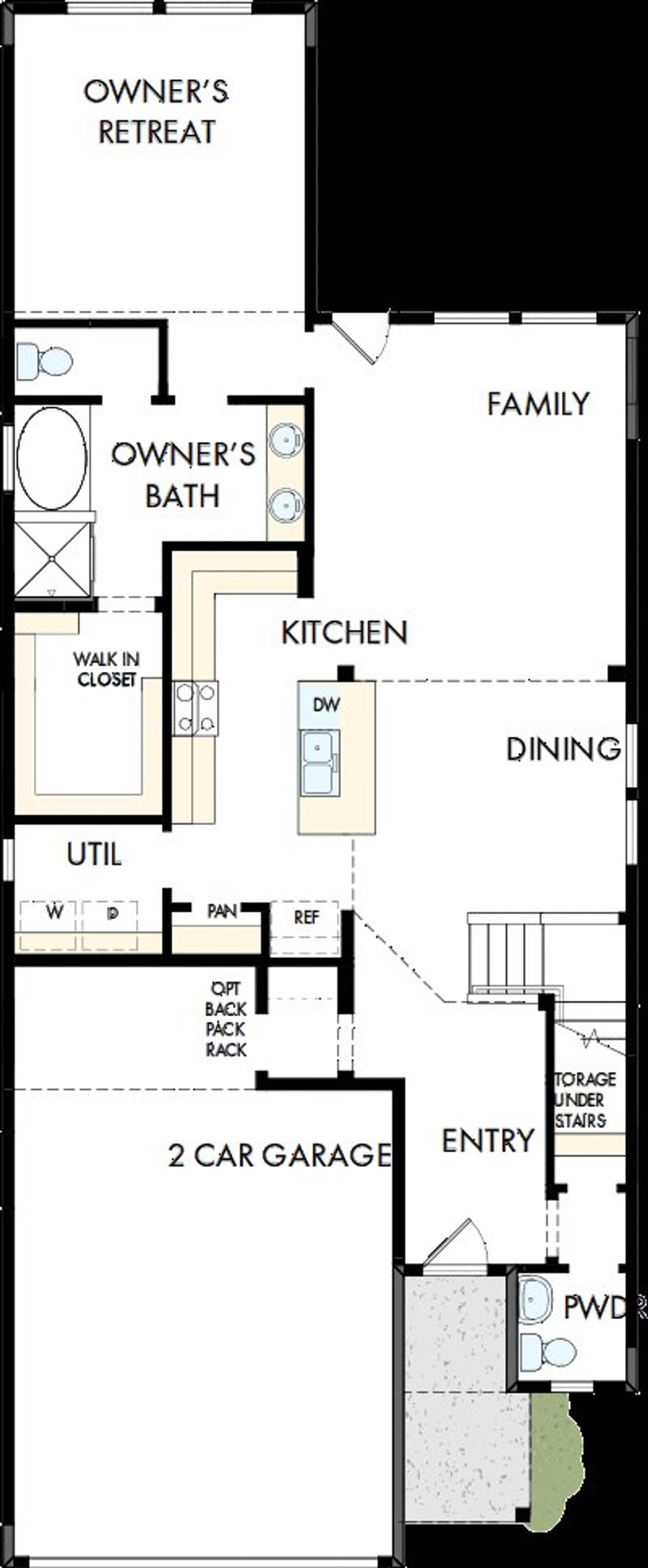 2D floor plan layout of this home in Nexus – Park Collection, Gallatin, TN (Image 2).