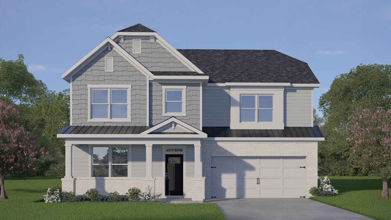 Representative exterior photo of a completed home built from the Morgan by D.R. Horton in Kalas Falls, Wake Forest, NC (Image 2). Representative exterior photo of a completed home built from the Morgan by D.R. Horton in Kalas Falls, Wake Forest, NC (Image 2).