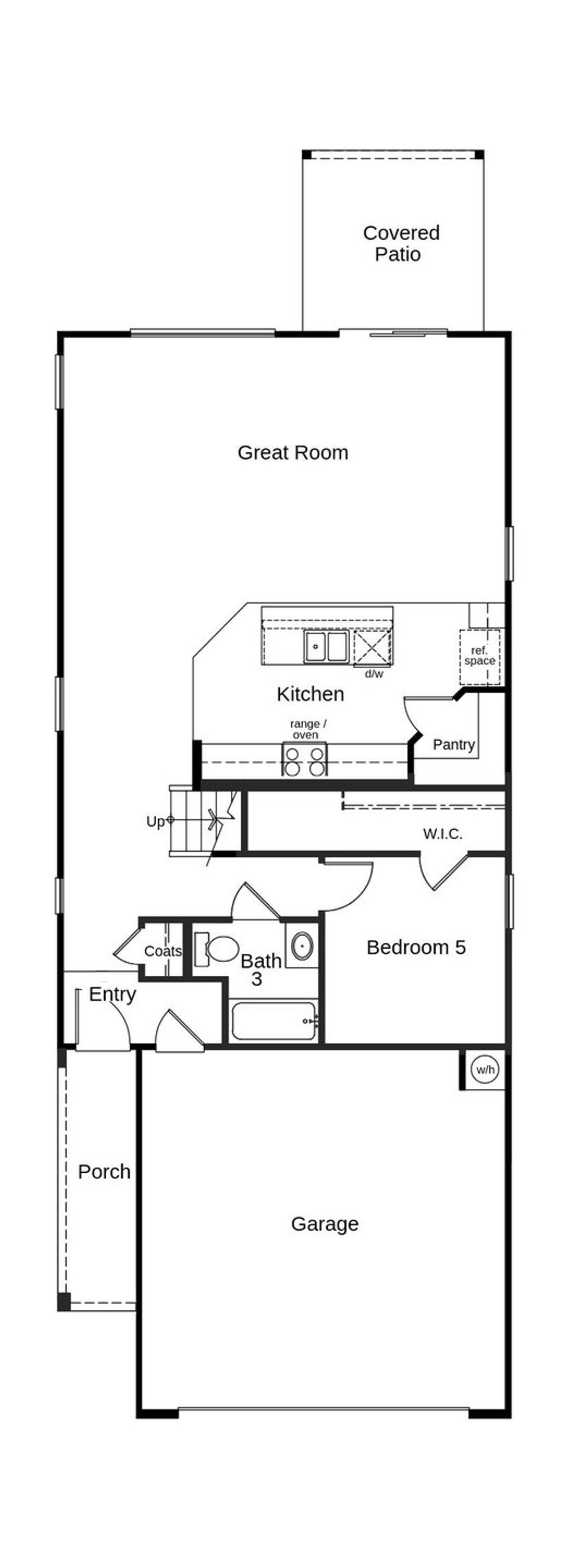 2D floor plan layout of this home in Mirador Point, Tucson, AZ (Image 2).