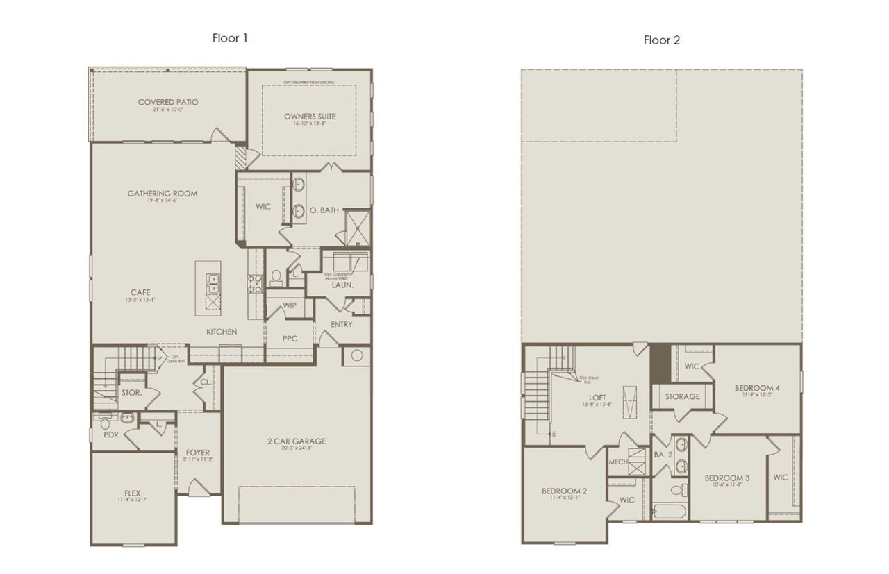 2D floor plan layout of this home in Glenview Farms, Murfreesboro, TN (Image 2).