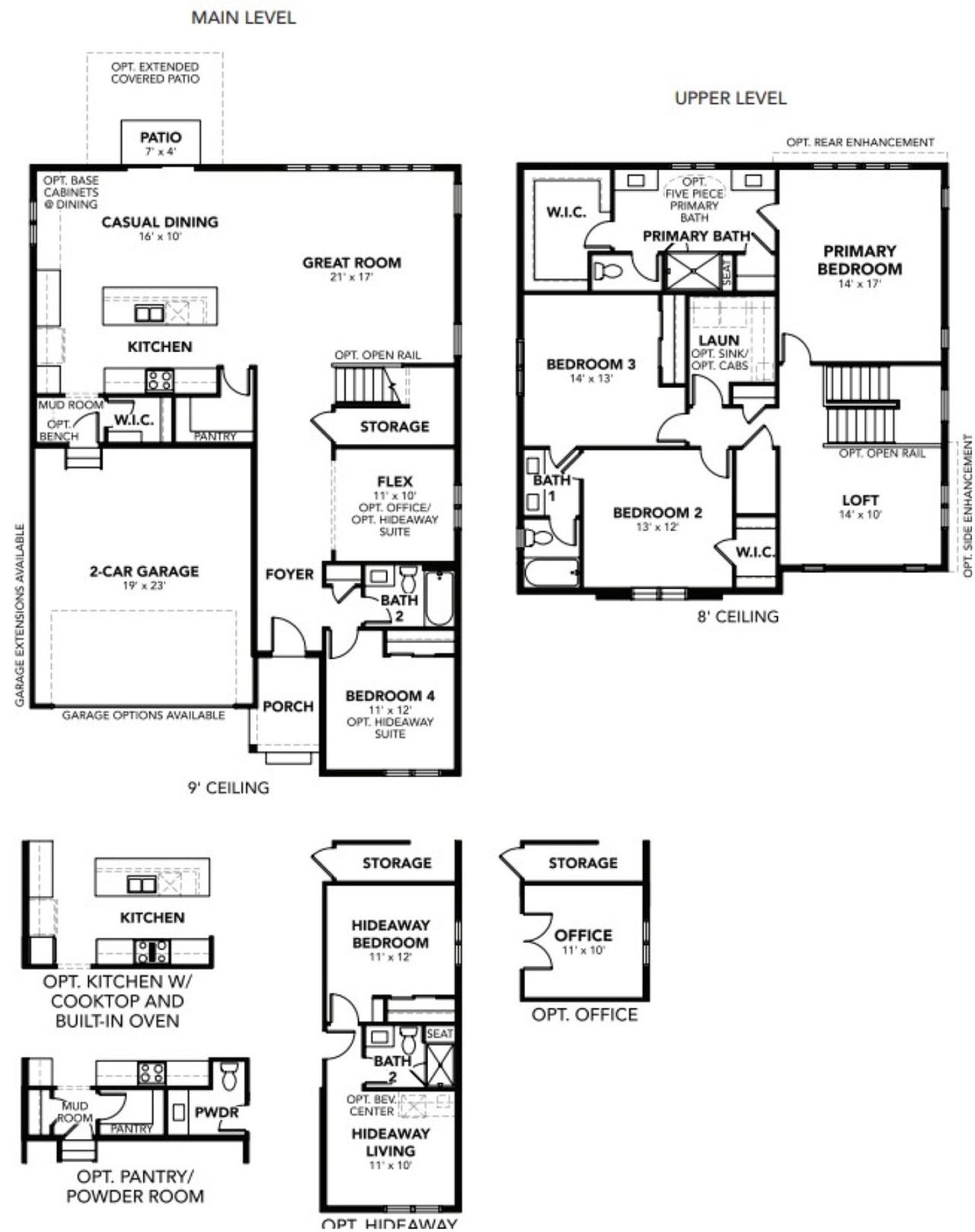 2D floor plan layout for the Regent - Premier by Brightland Homes in Trevenna, Windsor, CO (Image 2).