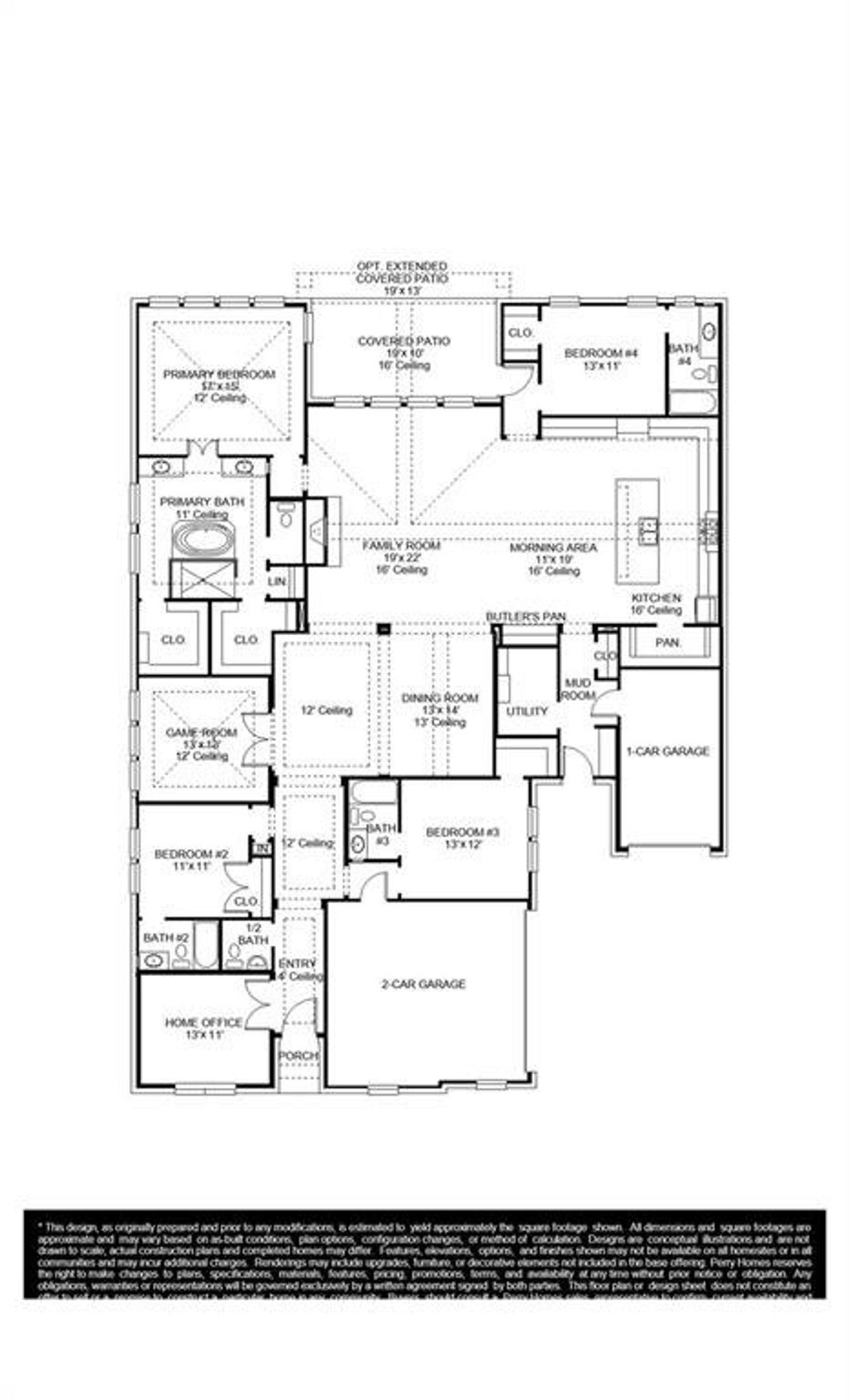2D floor plan layout of this home in Lakewood Village, Lakewood Village, TX (Image 2).