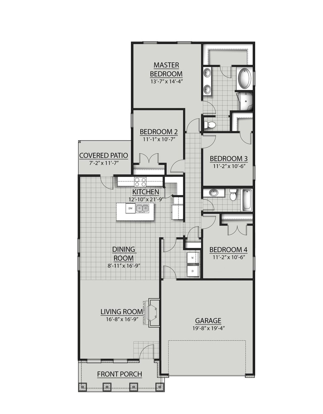 2D floor plan layout for the Oakridge V U by DSLD Homes in Mostyn Springs, Magnolia, TX (Image 2). 2D floor plan layout for the Oakridge V U by DSLD Homes in Mostyn Springs, Magnolia, TX (Image 2).