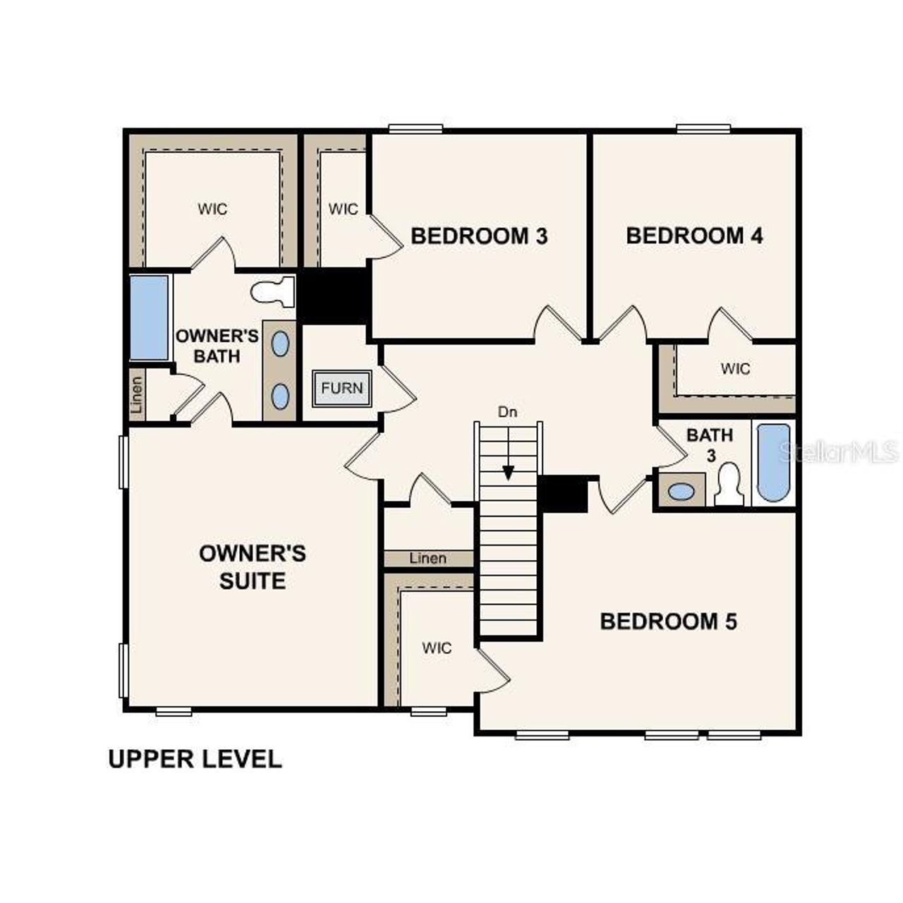2D floor plan layout of this home in The Enclave at Scenic Terrace, Haines City, FL (Image 2).