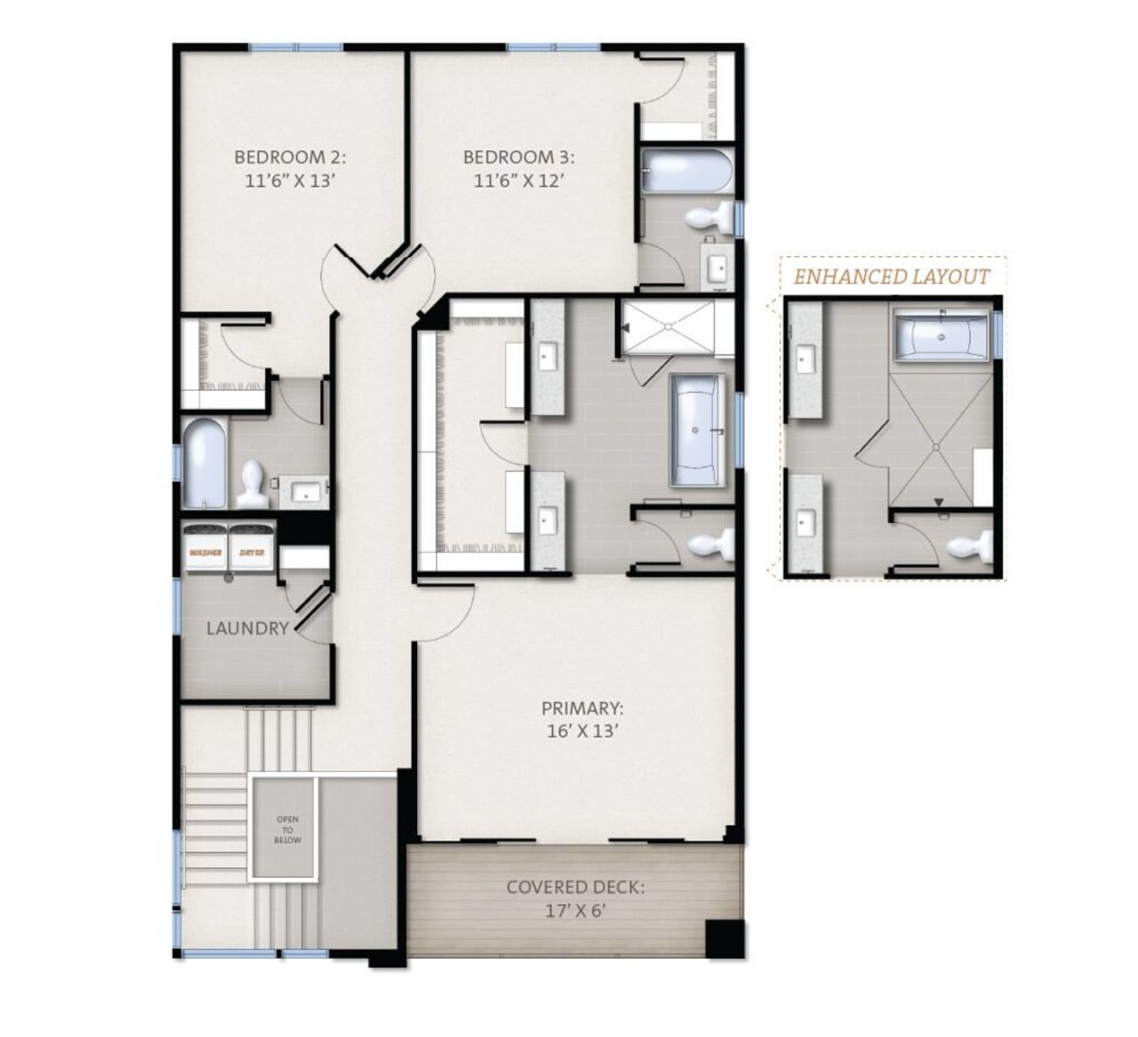 2D floor plan layout for the Magnetic by Boulder Creek Brands LLC in Baseline, Broomfield, CO (Image 2).