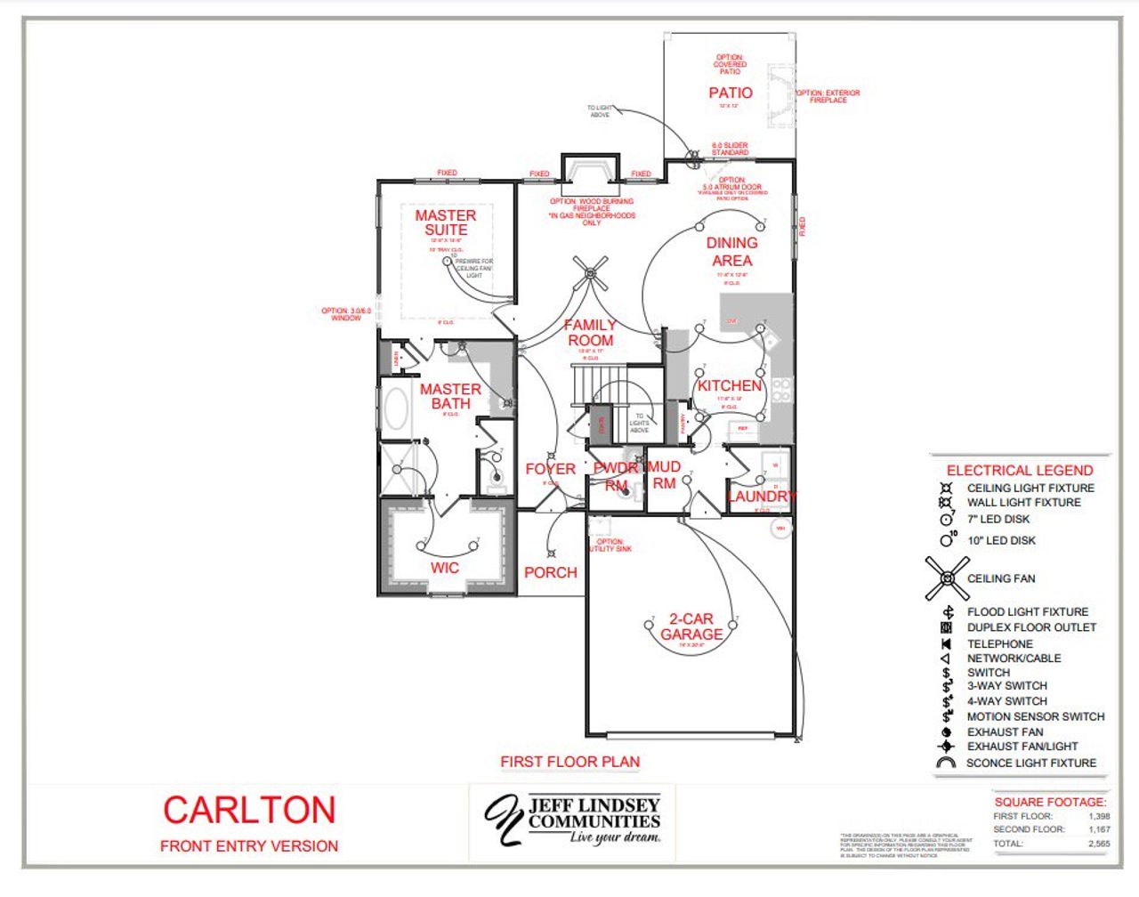 2D floor plan layout of this home in Leverett Park, Newnan, GA (Image 2).