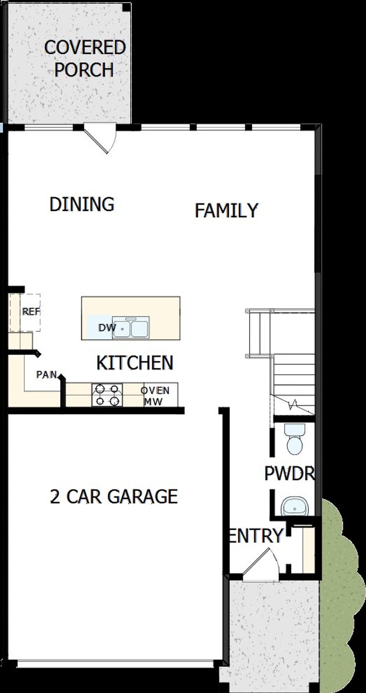 2D floor plan layout of this home in Easton Park - Nelson Village - Jewel Series, Austin, TX (Image 2).
