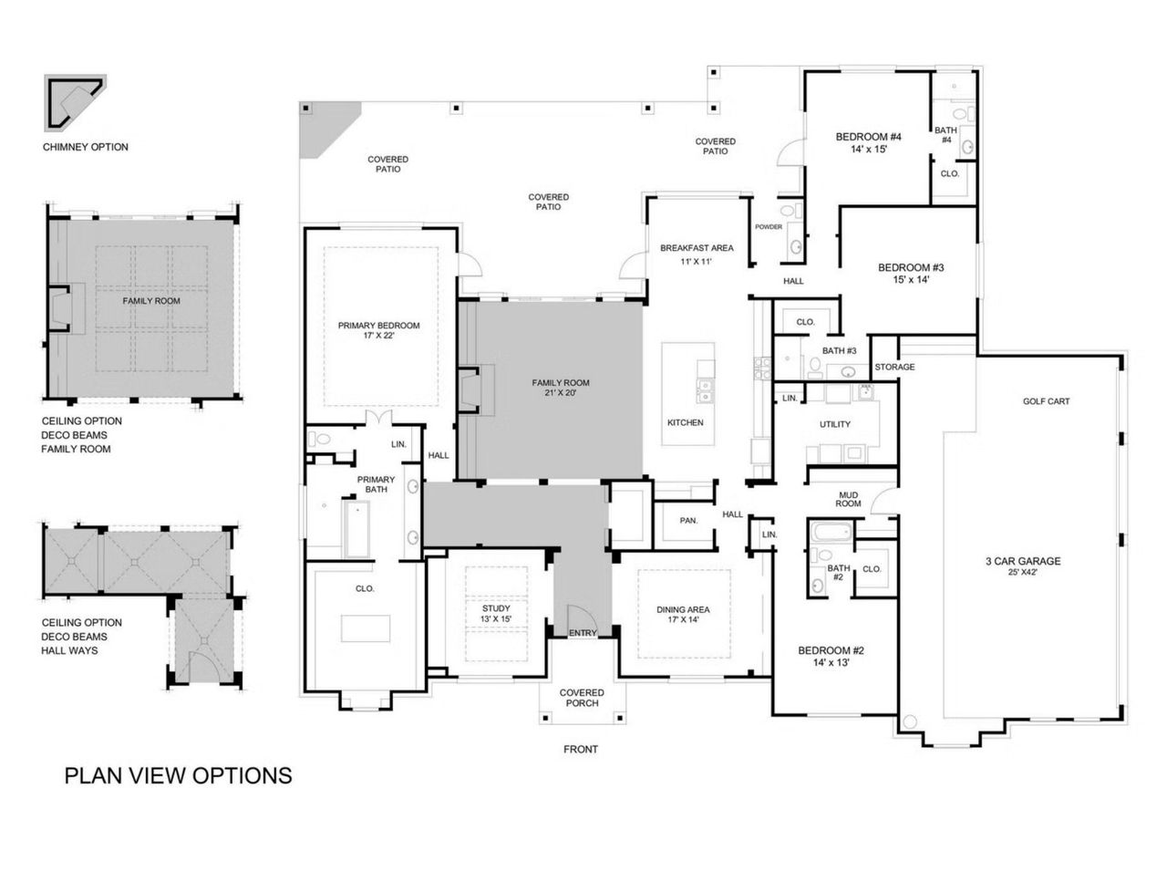 2D floor plan layout for the 4021 by Faircroft Homes in Arborwood, Waller, TX (Image 2).