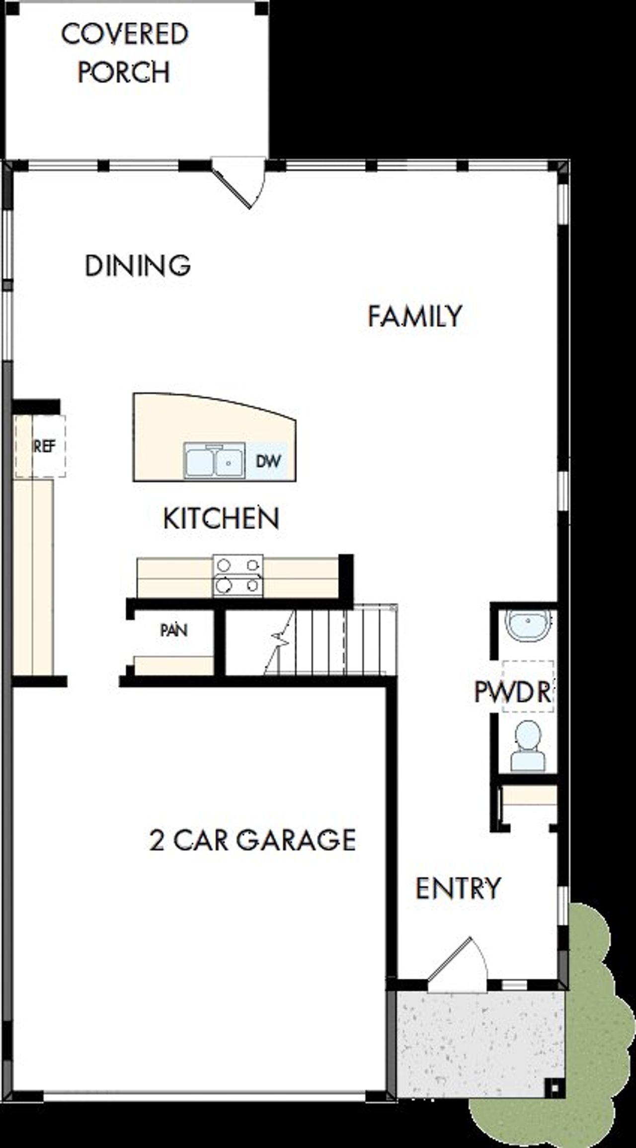 2D floor plan layout of this home in Easton Park – Nelson Village - Haven Series, Austin, TX (Image 2).