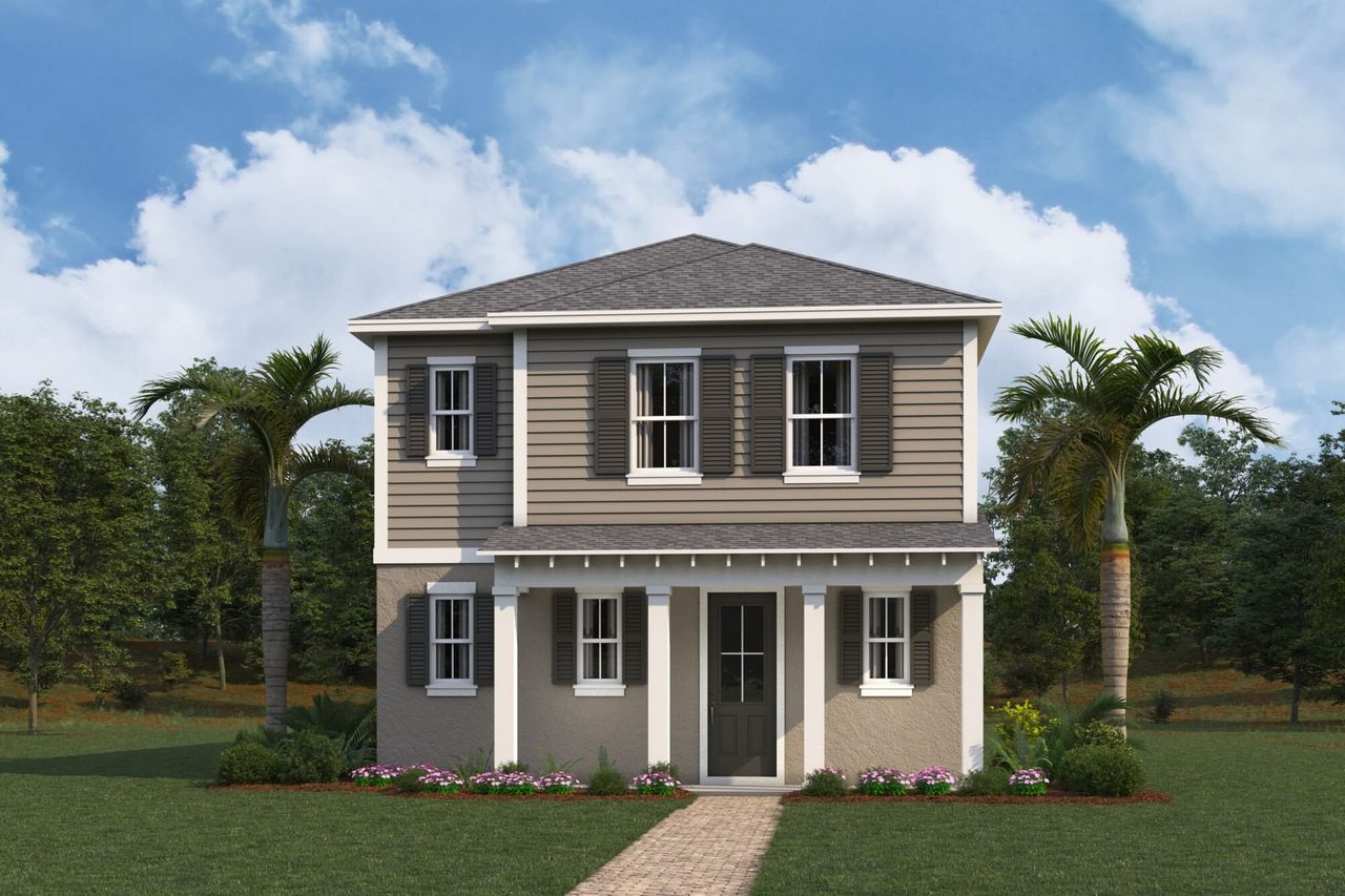 Representative exterior photo of a completed home built from the Seashell by Mattamy Homes in SeaWinds, St. Petersburg, FL (Image 2). Representative exterior photo of a completed home built from the Seashell by Mattamy Homes in SeaWinds, St. Petersburg, FL (Image 2).