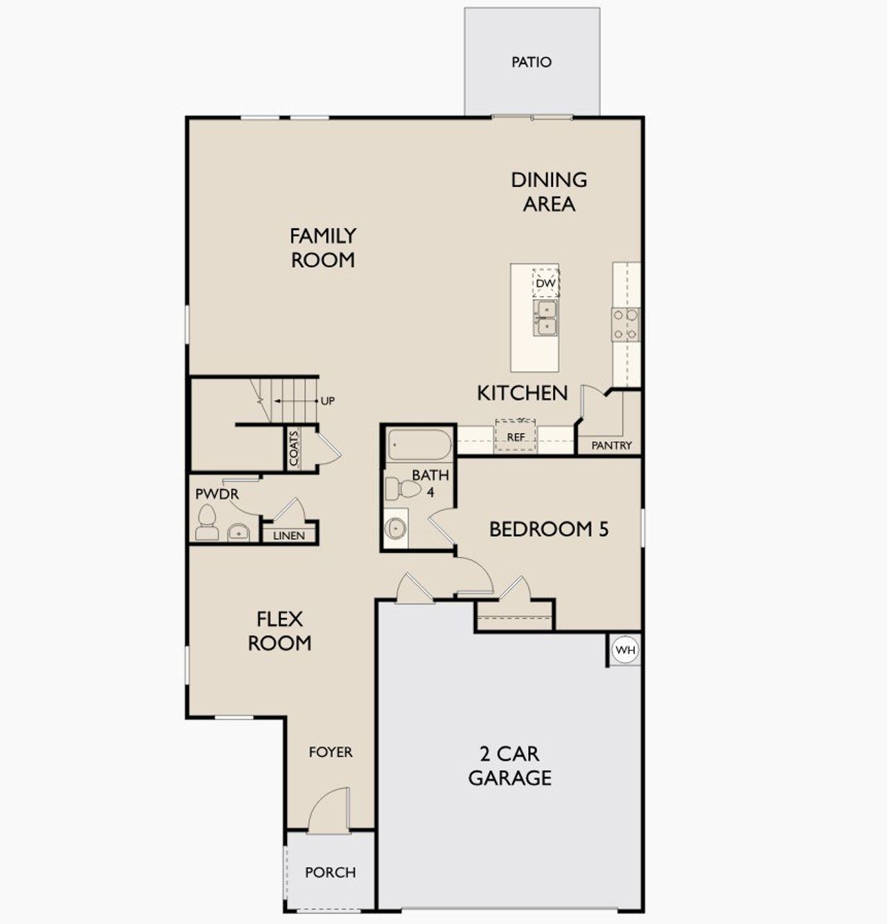 2D floor plan layout of this home in Skyline Village, San Tan Valley, AZ (Image 2).