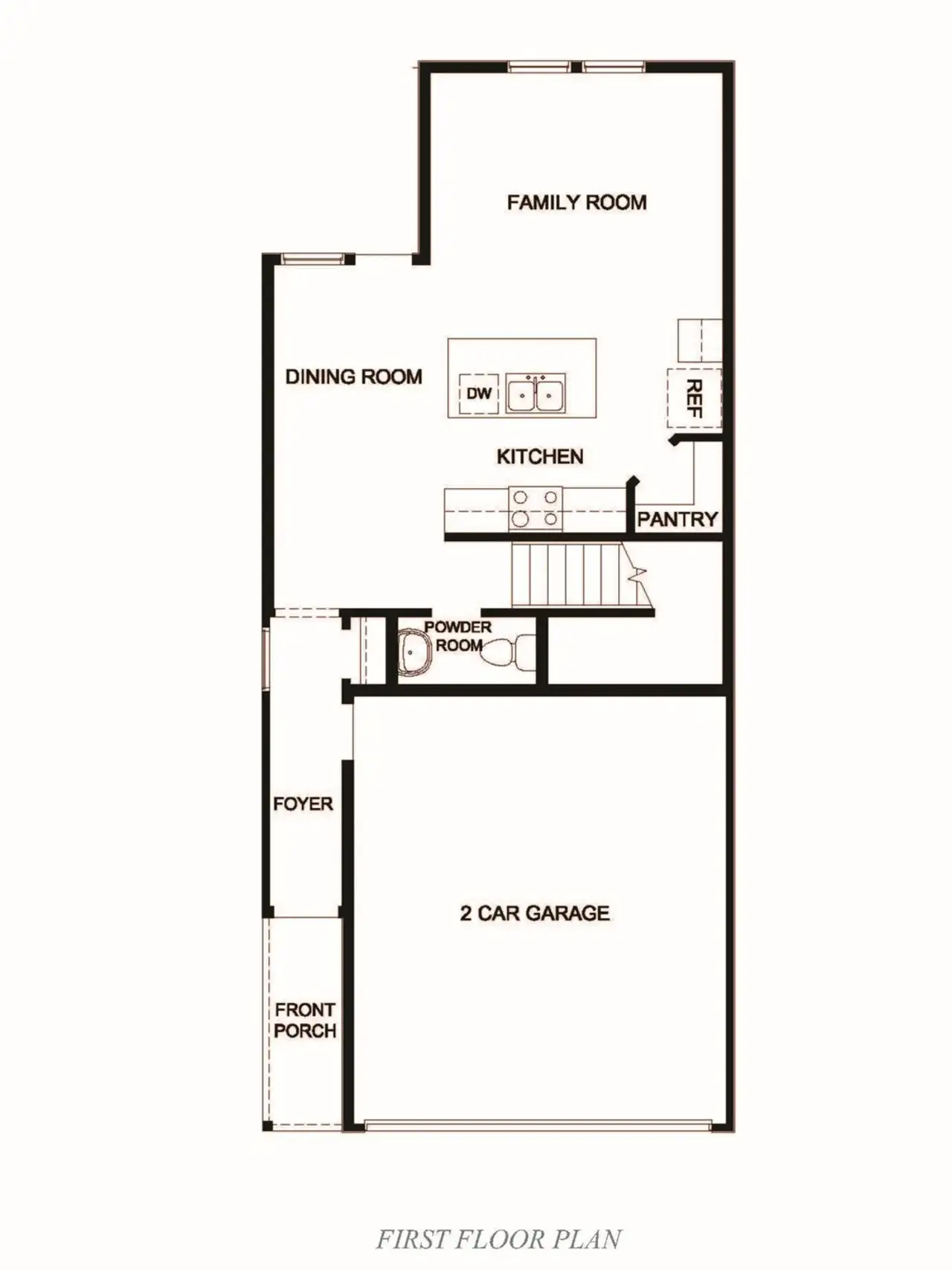 2D floor plan layout of this home in Villages on McKinney Street, Denton, TX (Image 2).
