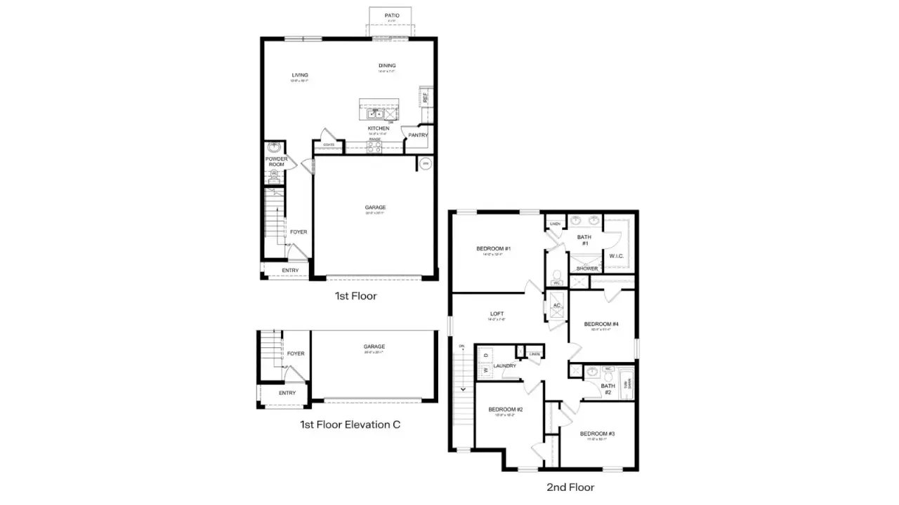 2D floor plan layout of this home in Northwater at Two Rivers, Zephyrhills, FL (Image 2). 2D floor plan layout of this home in Northwater at Two Rivers, Zephyrhills, FL (Image 2).