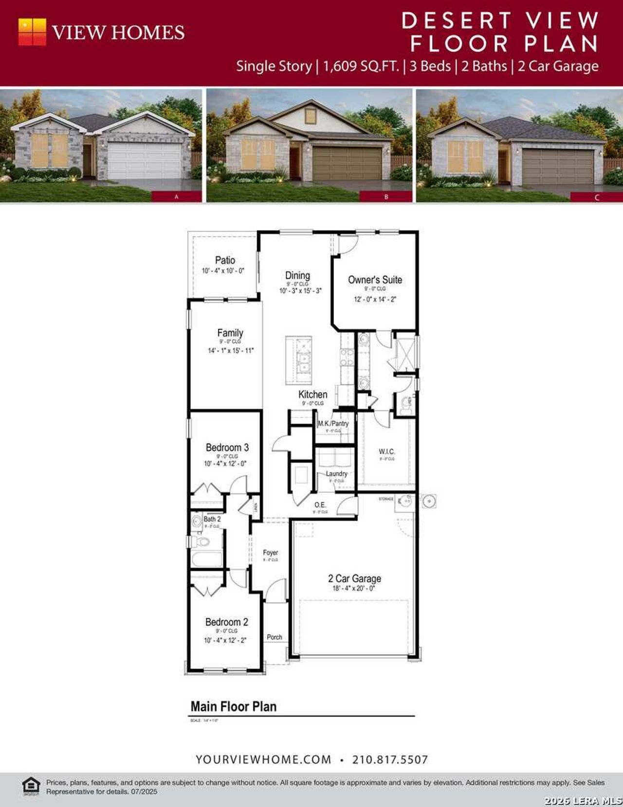 2D floor plan layout of this home in August Fields, New Braunfels, TX (Image 2).