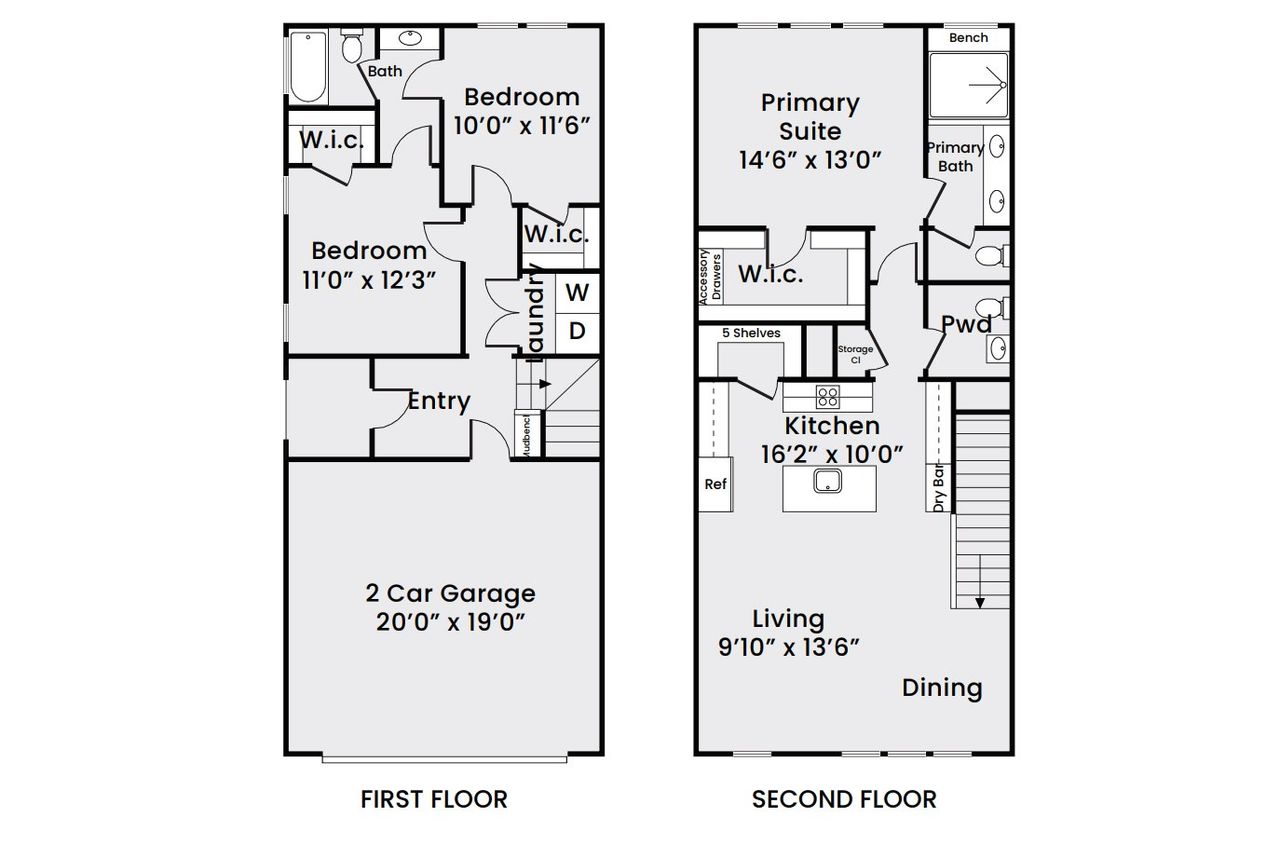 2D floor plan layout for the Teodoro by Jesselton Builder, LLC in Jesselton Square at Creekmont, Houston, TX (Image 2). 2D floor plan layout for the Teodoro by Jesselton Builder, LLC in Jesselton Square at Creekmont, Houston, TX (Image 2).
