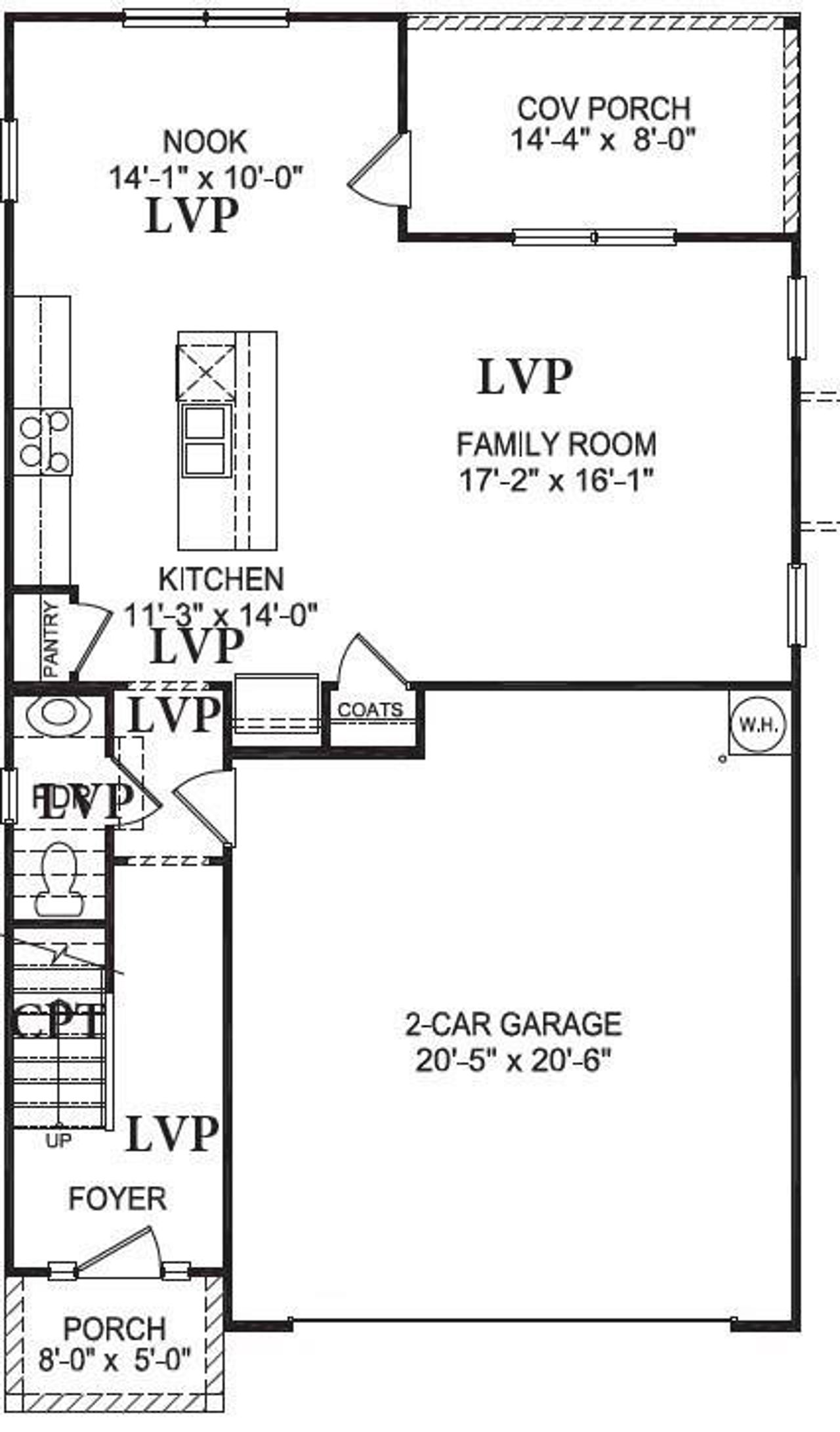 2D floor plan layout of this home in Thunder Ridge, Dawsonville, GA (Image 2).