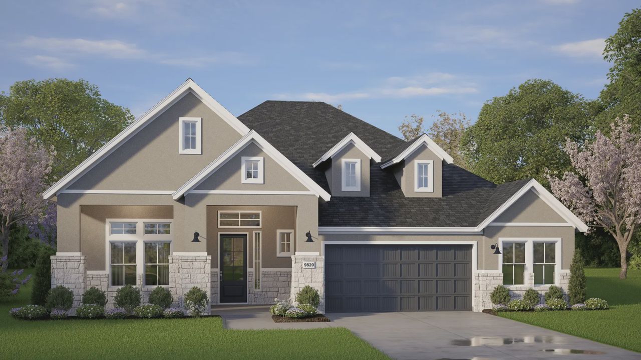 Representative exterior photo of a completed home built from the Darien by Chesmar Homes in Riceland, Marion, TX (Image 2).