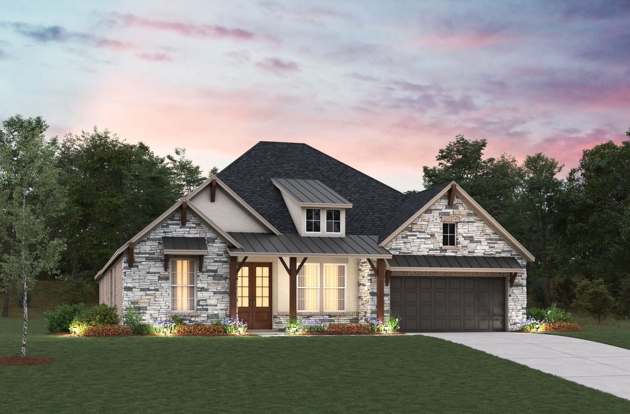 Representative exterior photo of a completed home built from the Wimberley by Beazer Homes in Legacy, League City, TX (Image 2). Representative exterior photo of a completed home built from the Wimberley by Beazer Homes in Legacy, League City, TX (Image 2).