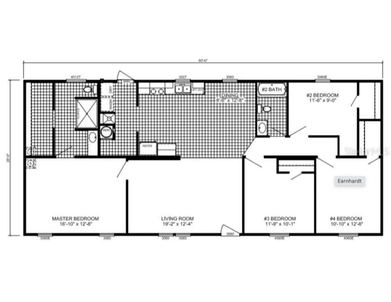 2D floor plan layout of this home in , Wesley Chapel, FL (Image 2).