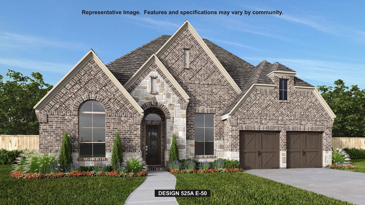 Representative exterior photo of a completed home built from the 525A by Britton Homes in Mustang Lakes 60', Celina, TX (Image 2).
