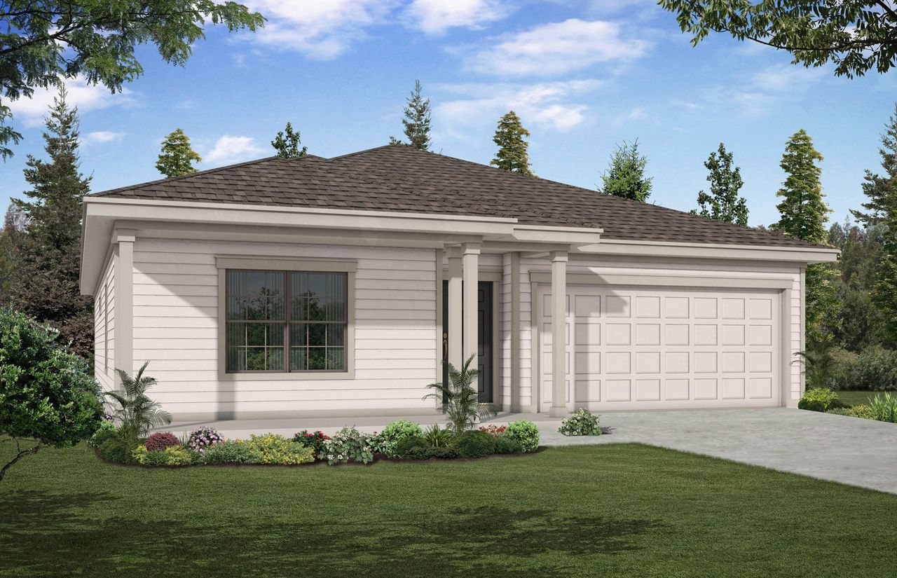 Representative exterior photo of a completed home built from the The Stockton by Pacesetter Homes in Paramount, Kyle, TX (Image 2).