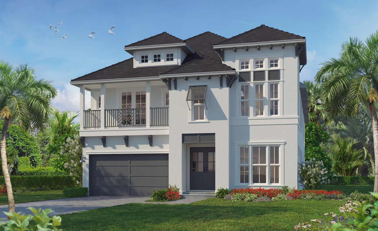 Representative exterior photo of a completed home built from the Vista Costera by ICI Homes in The Conservatory at Hammock Beach, Palm Coast, FL (Image 2).