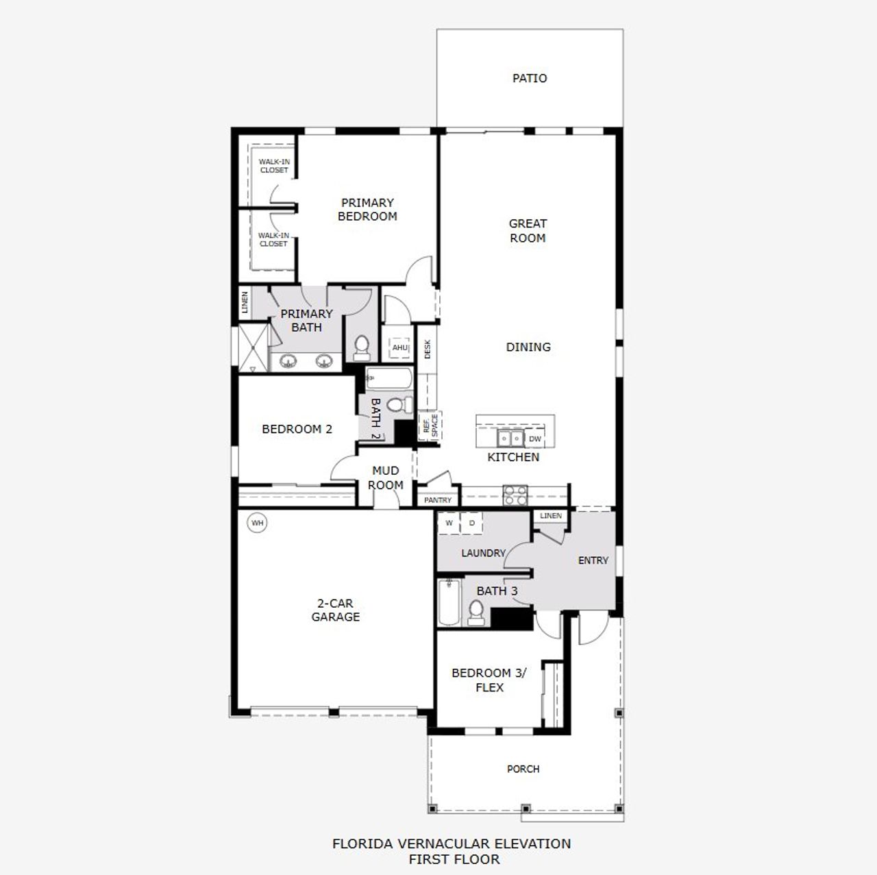 2D floor plan layout of this home in Harrell Oaks, Orlando, FL (Image 2). 2D floor plan layout of this home in Harrell Oaks, Orlando, FL (Image 2).