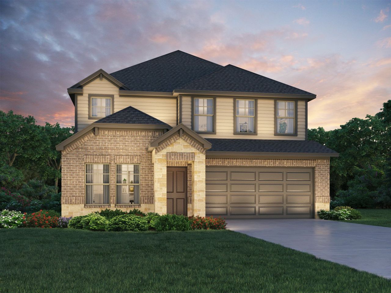 Representative exterior photo of a completed home built from the The Reynolds (890) by Meritage Homes in Heights of Barbers Hill, Baytown, TX (Image 2).