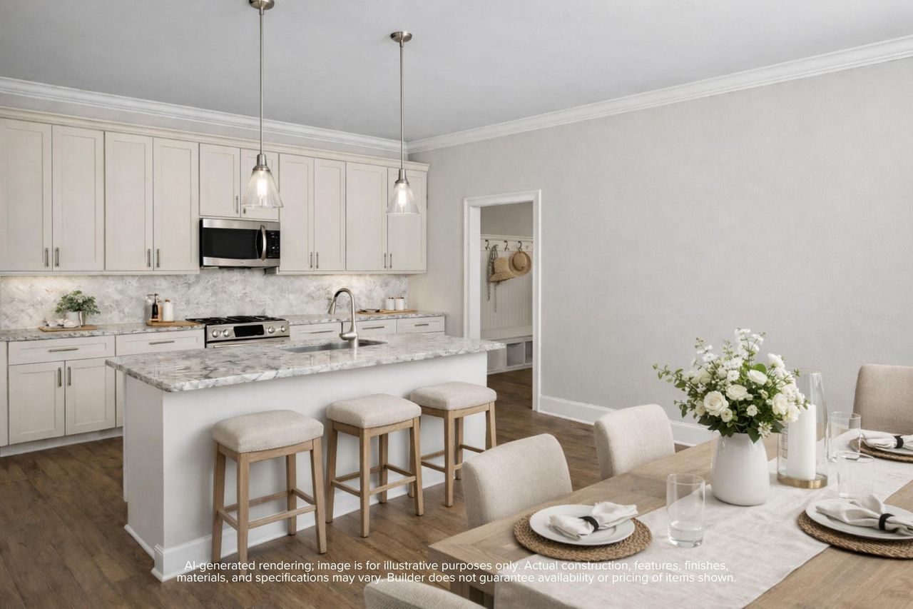 Thoughtful details make daily life run smoother, from the easy flow of the kitchen to the mudroom entry, powder bath, and attached garage—bringing convenience and function to the spaces you use most. Thoughtful details make daily life run smoother, from the easy flow of the kitchen to the mudroom entry, powder bath, and attached garage—bringing convenience and function to the spaces you use most.