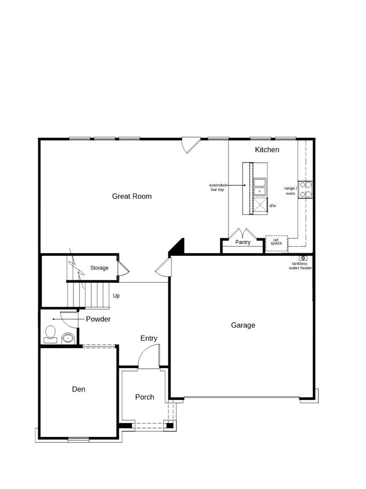 2D floor plan layout of this home in Heartland, Crandall, TX (Image 2).