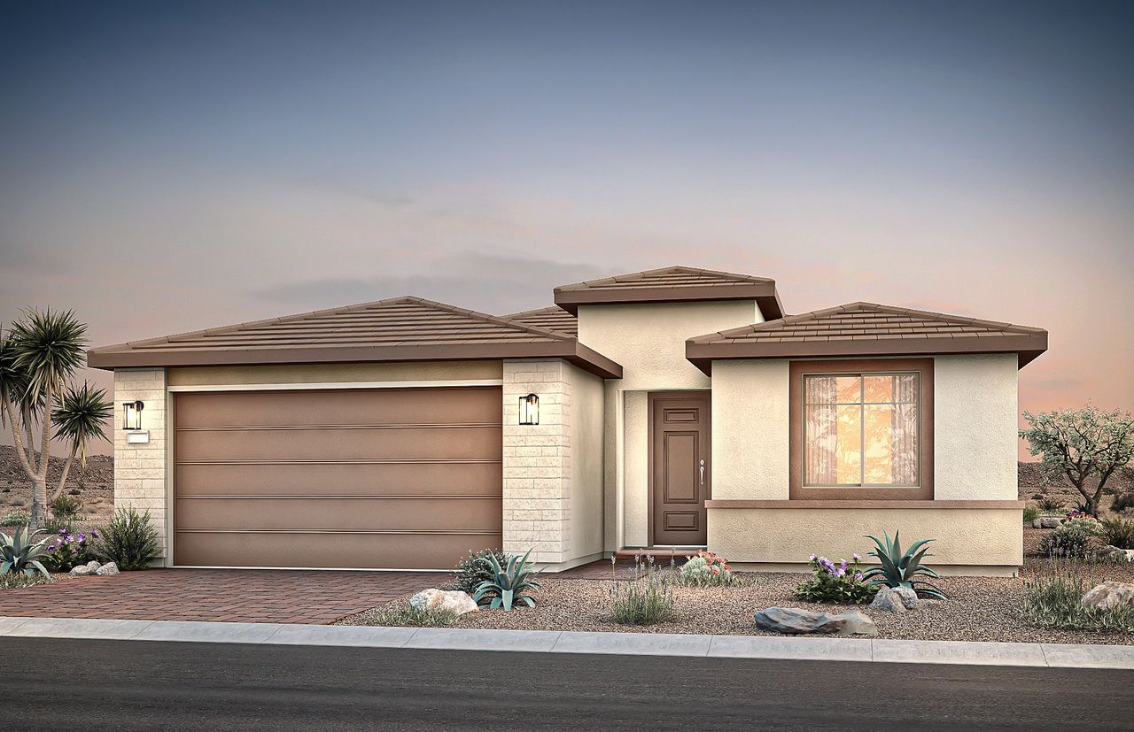 Representative exterior photo of a completed home built from the Tifton Walk by Del Webb in Sun City Anthem at Merrill Ranch, Florence, AZ (Image 2).