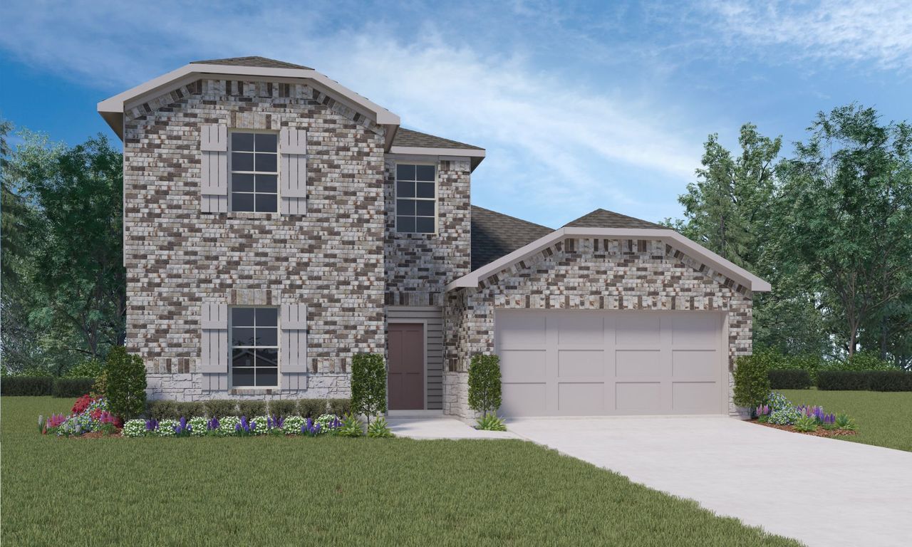 Representative exterior photo of a completed home built from the Midland by D.R. Horton in London Towne, Corpus Christi, TX (Image 2).