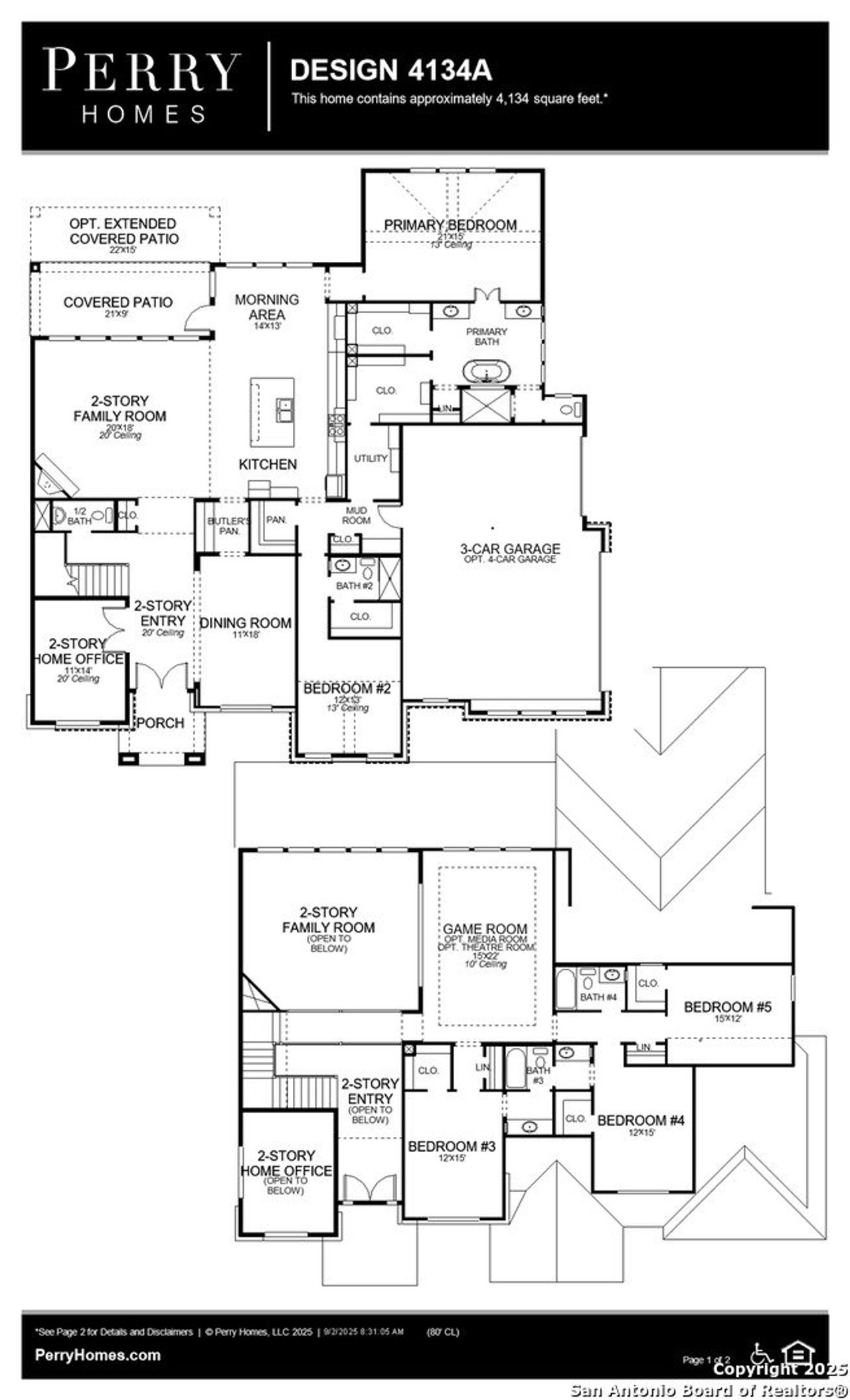 2D floor plan layout of this home in Megan's Landing 1/2 Acre, Castroville, TX (Image 2).