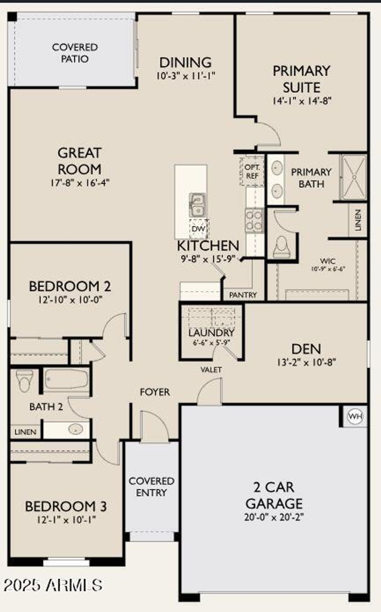 Marigold Floor Plan - Right Garage